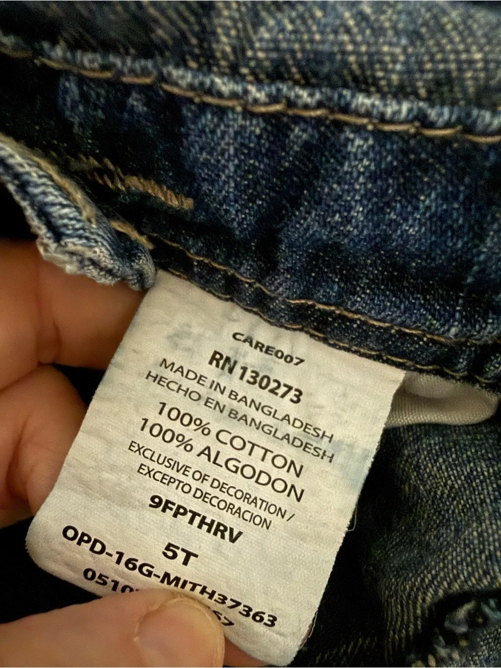 N/A denim bib